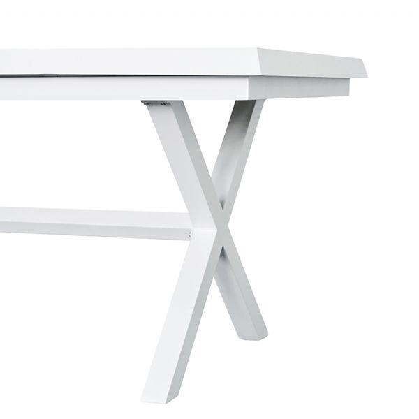 Mesa de comedor extensible de aluminio para jardín y patio - 11D04Z