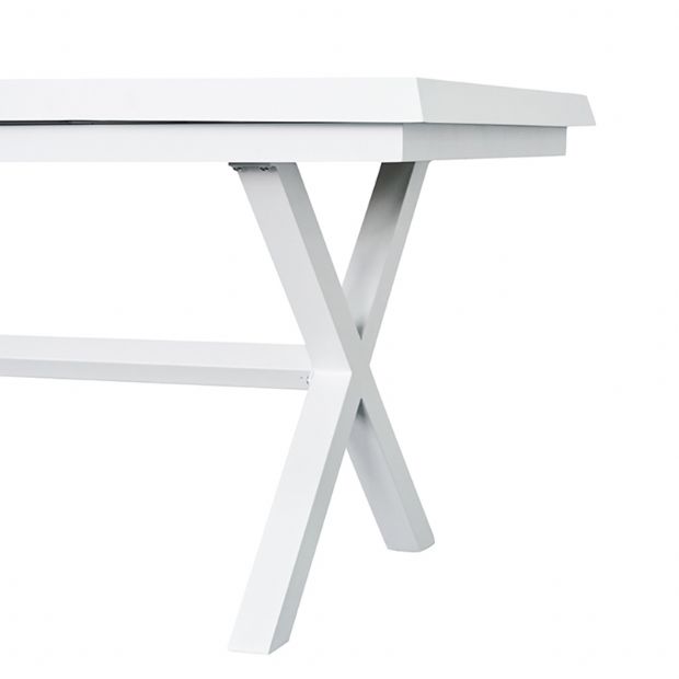 Mesa de comedor extensible de aluminio para jardín y patio - 11D04Z