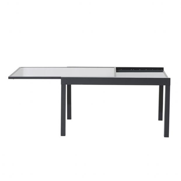 Juego de mesa de comedor plegable extensible de aluminio - 11D05I