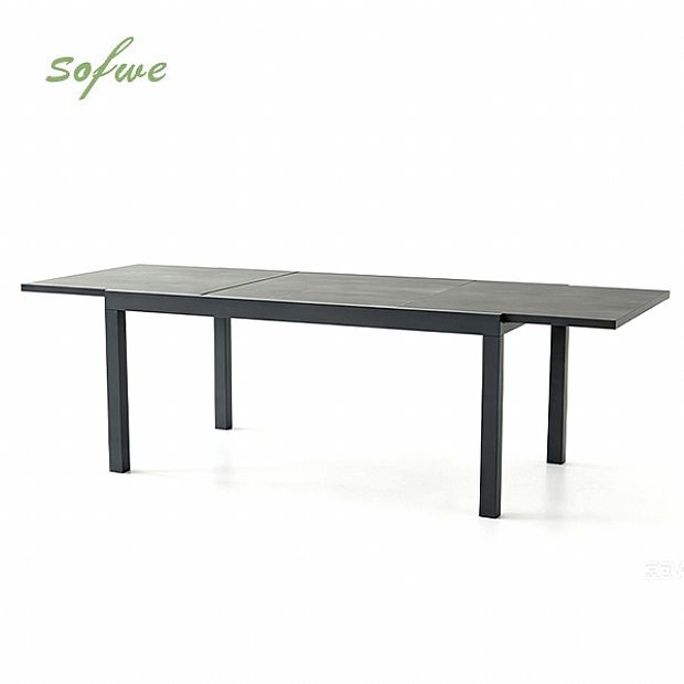 Mesa de Comedor Extensible de Aluminio para Patio con Tablero de DPC al por Mayor - 11D07H