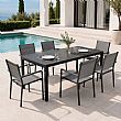 Mesa de Comedor Extensible de Aluminio para Patio con Tablero de DPC al por Mayor - 11D07H