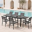 Mesa de Comedor Extensible de Aluminio para Patio con Tablero de DPC al por Mayor - 11D07H
