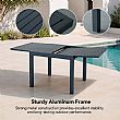 HF Patios Mesa de Comedor Exterior de Aluminio Extensible al por Mayor para Muebles de Patio y Jardín - 11D08A