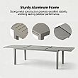 Mesa de Comedor de Aluminio Extensible con Tablero de Listones para Patio al por Mayor - 11D08B