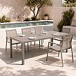 Mesa de Comedor de Aluminio Extensible con Tablero de Listones para Patio al por Mayor - 11D08B