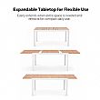 Mesa de Comedor Extensible de Aluminio para Patio al por Mayor con Tablero de Listones con Acabado de Madera - 11D08F