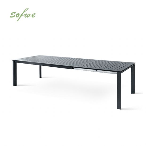 Mesa de comedor extensible plegable de aluminio con forma de mariposa - 11D08M