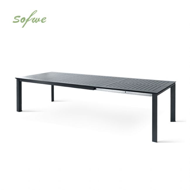 Mesa de comedor extensible plegable de aluminio con forma de mariposa - 11D08M