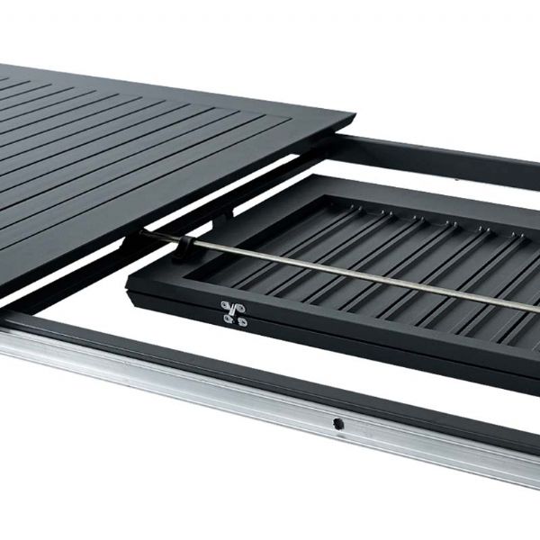 Mesa de comedor extensible plegable de aluminio con forma de mariposa - 11D08M