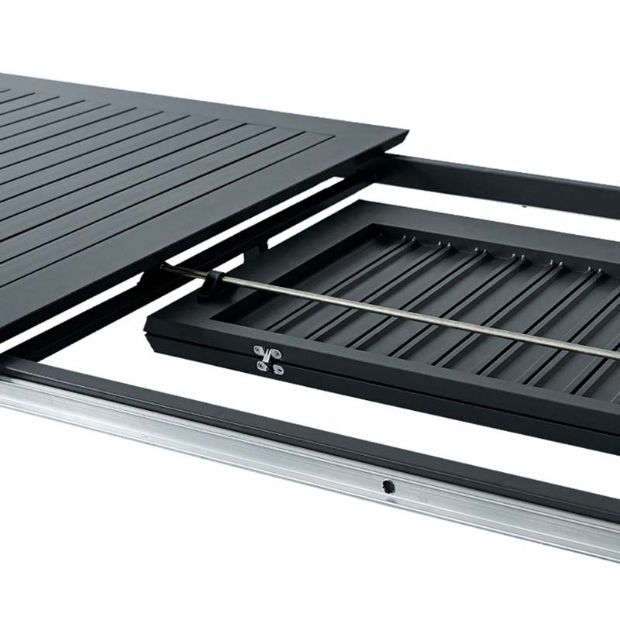 Mesa de comedor extensible plegable de aluminio con forma de mariposa - 11D08M