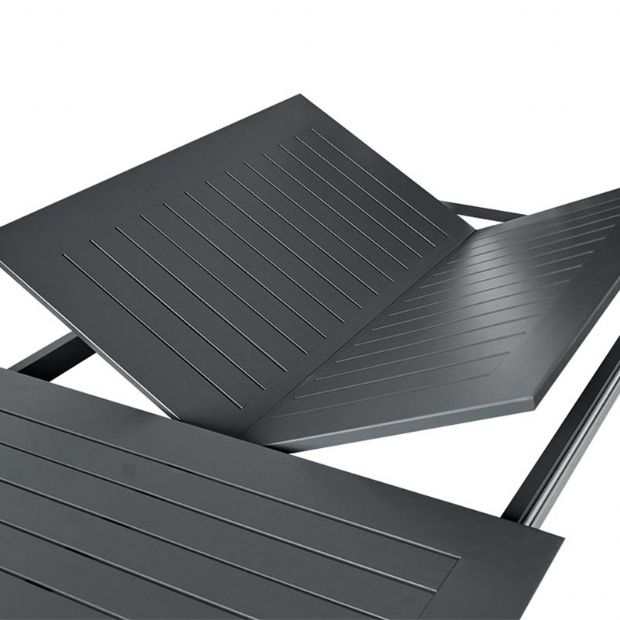 Mesa de comedor extensible plegable de aluminio con forma de mariposa - 11D08M
