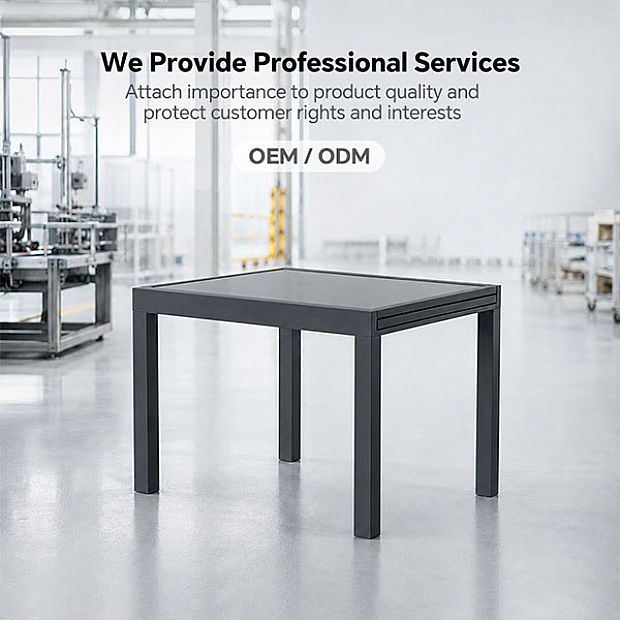 HF Patios Mesa de Comedor Extensible para Exterior con Tablero de Vidrio Templado de 5 mm con Serigrafía | Venta al por Mayor - 11D10A