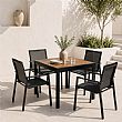 HF Patios Mesa de Comedor Extensible para Exterior con Estructura de Aluminio y Tablero de Listones de WPC | Venta al por Mayor - 11D10H