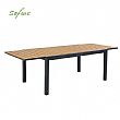 Mesa de Comedor Extensible de WPC para Patio con Estructura de Aluminio con Recubrimiento en Polvo al por Mayor - 11D10J
