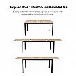 Mesa de Comedor Extensible de WPC para Patio con Estructura de Aluminio con Recubrimiento en Polvo al por Mayor - 11D10J
