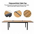 Mesa de Comedor Extensible de WPC para Patio con Estructura de Aluminio con Recubrimiento en Polvo al por Mayor - 11D10J