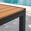 Mesa de Comedor Extensible de WPC para Patio con Estructura de Aluminio con Recubrimiento en Polvo al por Mayor - 11D10J