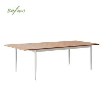 Mesa de comedor extensible para exterior con alas de...
