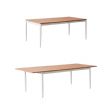 Mesa de comedor extensible para exterior con alas de aluminio tipo mariposa - 11D15K