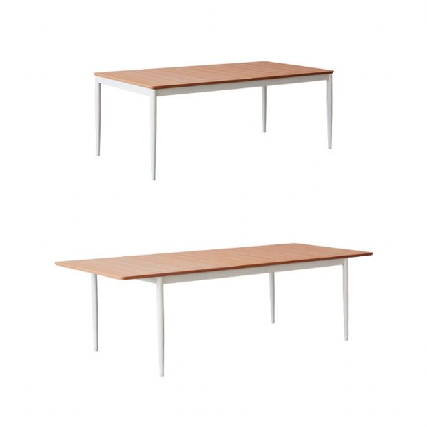 Mesa de comedor extensible para exterior con alas de aluminio tipo mariposa - 11D15K