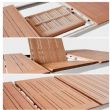 Mesa de comedor extensible para exterior con alas de aluminio tipo mariposa - 11D15K