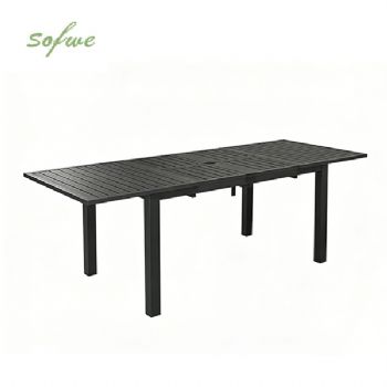 Mesa de comedor extensible de aluminio...