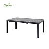 Mesa de comedor extensible de aluminio para exteriores, con tablero de listones, rectangular, para patio y jardín (venta al por mayor) - 11D26C