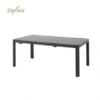 Mesa de comedor extensible de aluminio para exteriores, con...
