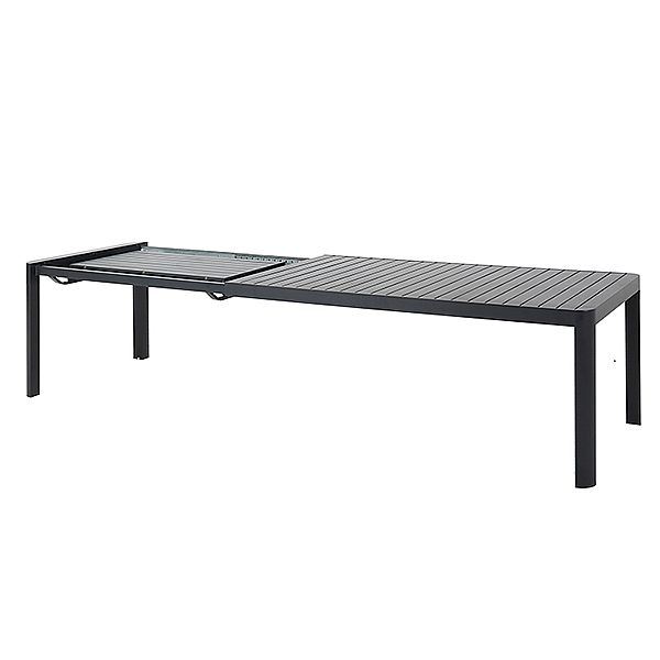 Mesa de comedor extensible de aluminio para exteriores, con tablero de listones, rectangular, para patio y jardín (venta al por mayor) - 11D26C