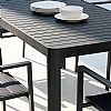 Mesa de comedor extensible de aluminio para exteriores, con tablero de listones, rectangular, para patio y jardín (venta al por mayor) - 11D26C