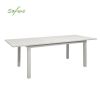 Mesa de comedor extensible de aluminio blanco para 6-8 personas - 11D26D