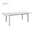 Mesa de comedor extensible de aluminio blanco para 6-8 personas - 11D26D