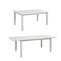 Mesa de comedor extensible de aluminio blanco para 6-8 personas - 11D26D
