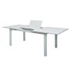 Mesa de comedor extensible de aluminio blanco para 6-8 personas - 11D26D