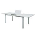 Mesa de comedor extensible de aluminio blanco para 6-8 personas - 11D26D