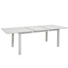 Mesa de comedor extensible de aluminio blanco para 6-8 personas - 11D26D