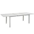 Mesa de comedor extensible de aluminio blanco para 6-8 personas - 11D26D