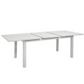 Mesa de comedor extensible de aluminio blanco para 6-8 personas - 11D26D