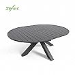 HF Patios Mesa Redonda Extensible de Aluminio para Exterior con Extensión Tipo Mariposa | Venta al por Mayor - 11D26L
