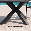 HF Patios Mesa Redonda Extensible de Aluminio para Exterior con Extensión Tipo Mariposa | Venta al por Mayor - 11D26L