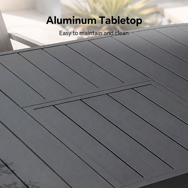 HF Patios Mesa Redonda Extensible de Aluminio para Exterior con Extensión Tipo Mariposa | Venta al por Mayor - 11D26L