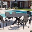 HF Patios Mesa Redonda Extensible de Aluminio para Exterior con Extensión Tipo Mariposa | Venta al por Mayor - 11D26L