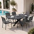 HF Patios Mesa Redonda Extensible de Aluminio para Exterior con Extensión Tipo Mariposa | Venta al por Mayor - 11D26L