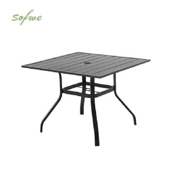 HF Patios Mesa Cuadrada de Comedor para Exterior de Hierro...
