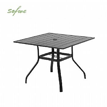 HF Patios Mesa Cuadrada de Comedor para Exterior de Hierro...