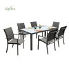 Juego de comedor de exterior de aluminio gris de 7 piezas - 11D01A