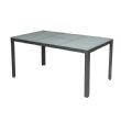 Juego de comedor de exterior de aluminio gris de 7 piezas - 11D01A