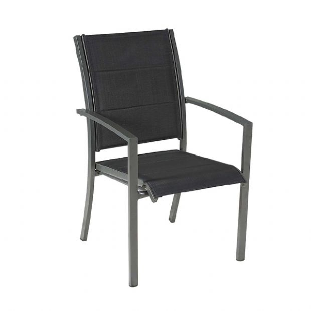 Juego de comedor de exterior de aluminio gris de 7 piezas - 11D01A