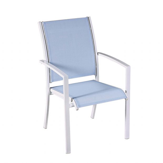 Juego de comedor de exterior de aluminio gris de 7 piezas - 11D01A