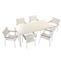Juego de mesa y sillas de exterior de textileno de 5 piezas - 11D01C